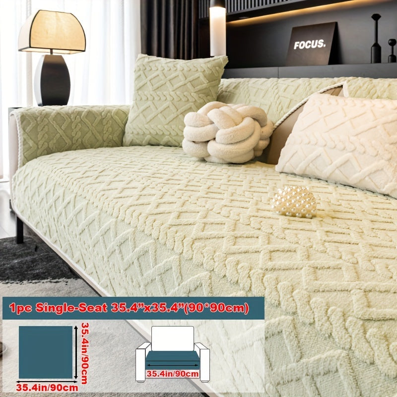 Нескользящая накидка на диван из велюра Shu, подходит для домашних животных, моется в машине, подходит для кресел и секционных диванов на 4 места