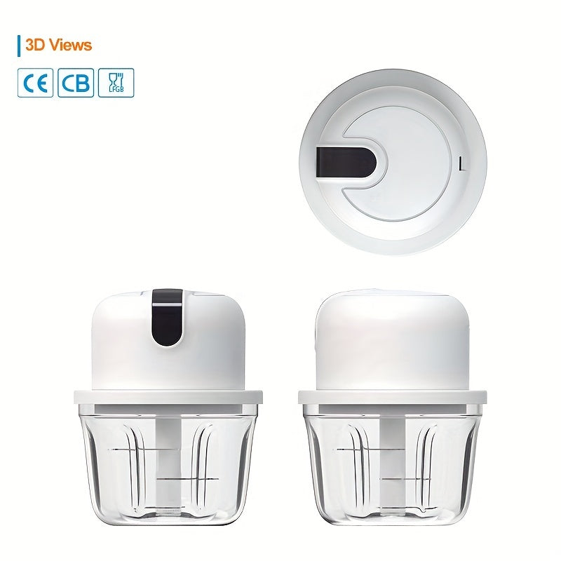 350МЛ USB Беспроводной Электрический Нарезчик для Еды Мини Чесночный Мельничка Перец Чили Орех Мясорубка