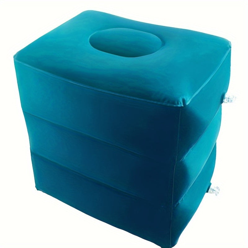 Inflatable Travel Pillow for Neck Support Flocking PVC Leg Pillow for Office and Travel