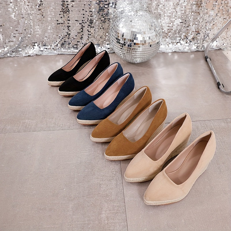 Women's Straw Weave Single Strap Sandals Casual Thick Sole Shoes