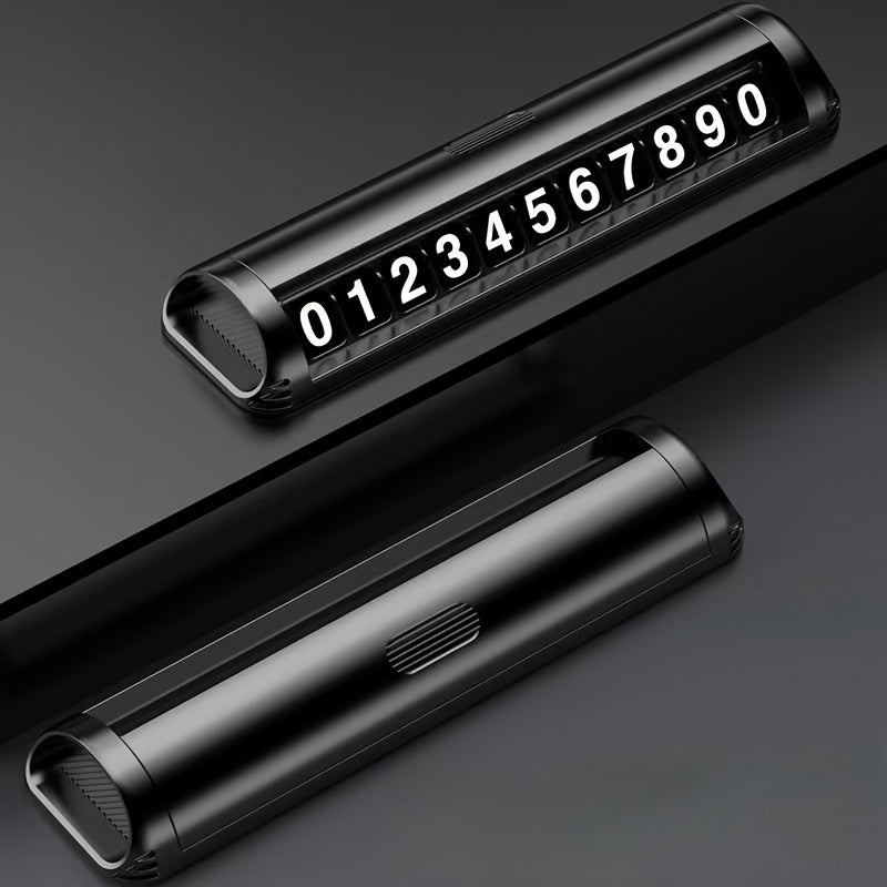 Placa de teléfono discreta para estacionamiento de coches para acceso temporal en el tablero