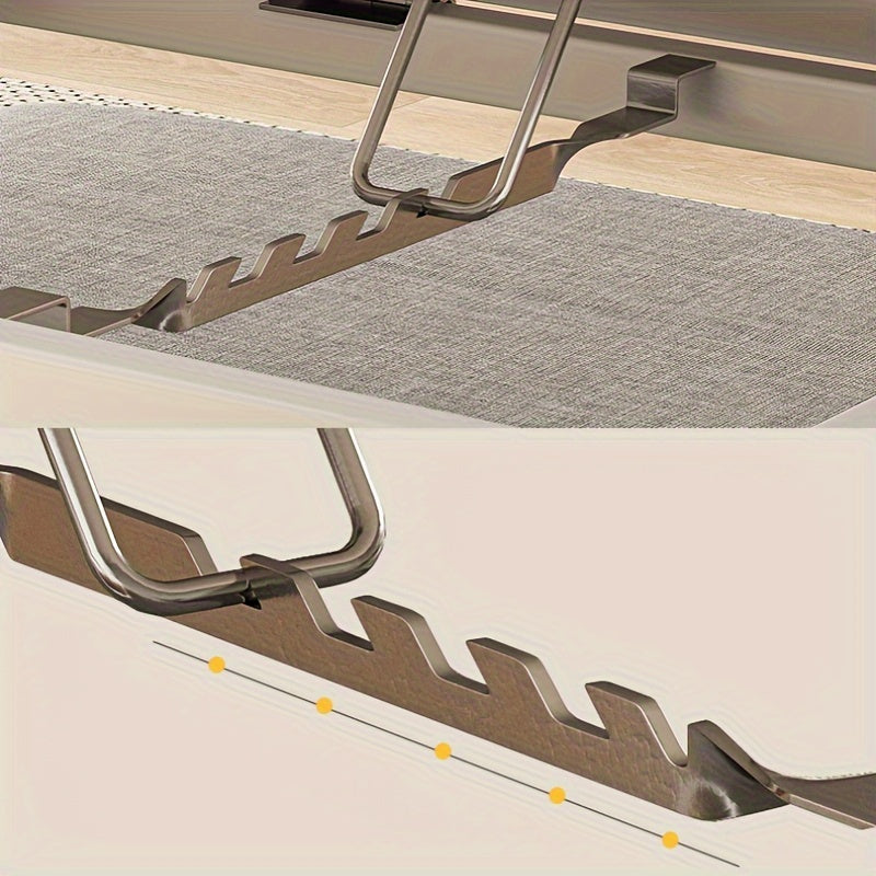 Escritorio plegable multifuncional con niveles ajustables, portavasos, patas antideslizantes en negro o blanco