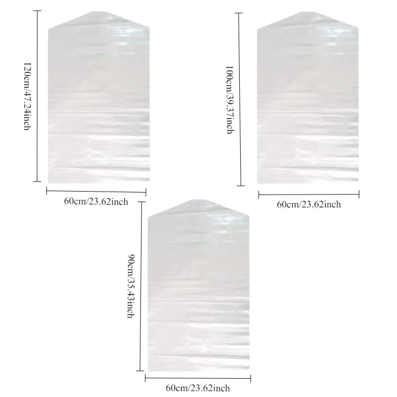 Pack de 20 bolsas de plástico transparente para ropa, organizador de armario