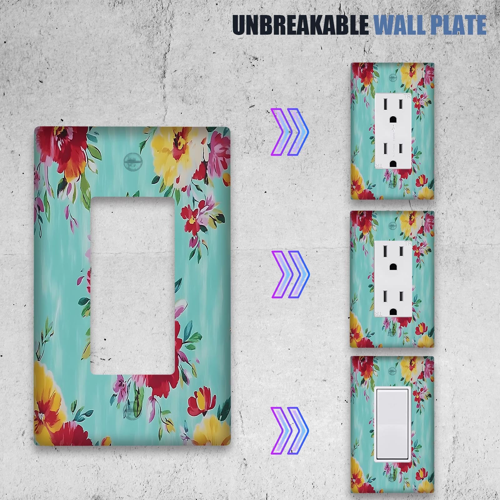 Luz decorativa para cubierta de interruptor 1-2 gang baño dormitorio aula