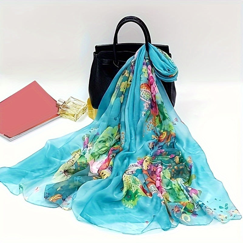 Women's Bohemian Style Large Breathable Multicolor Shawl for Beach and Summer Travel