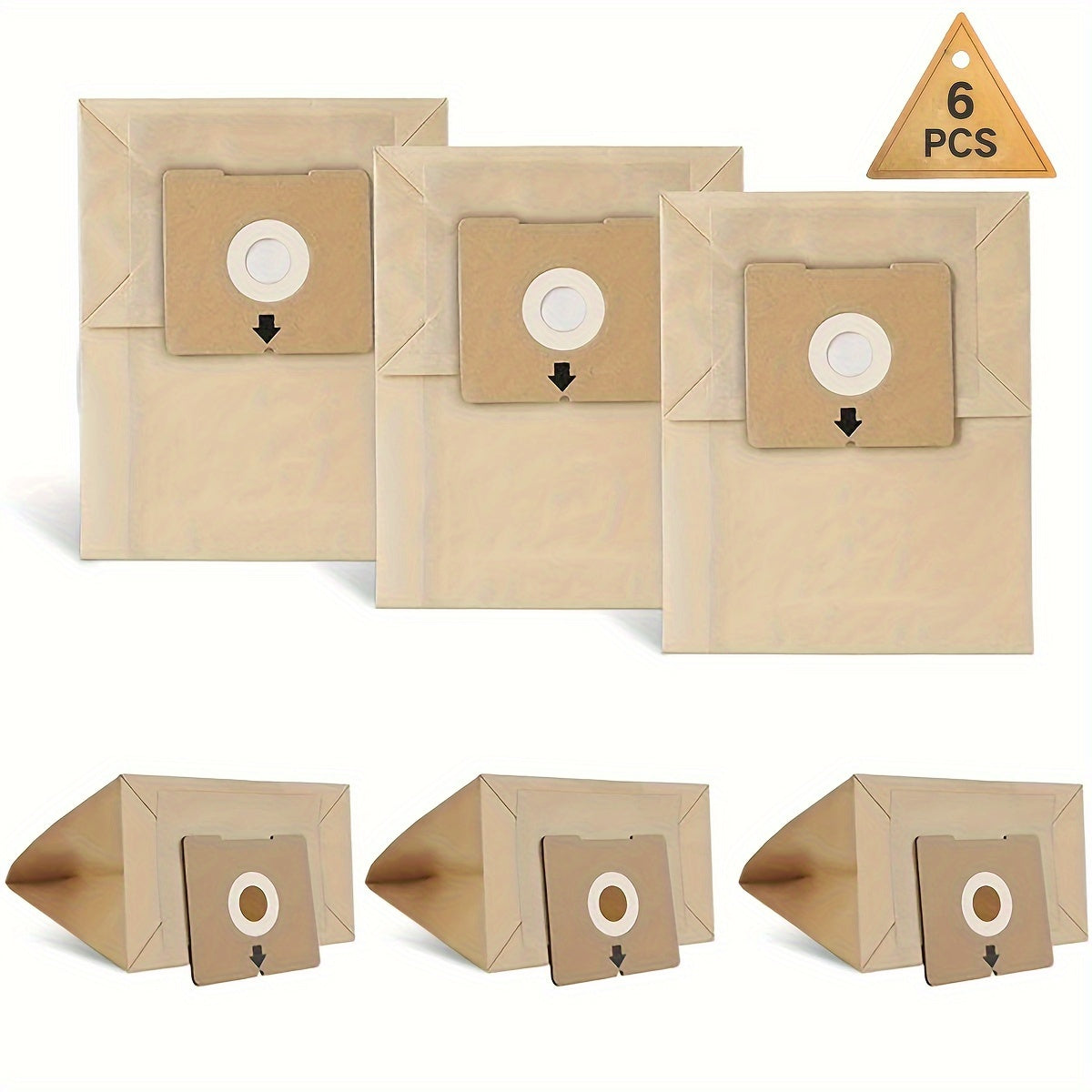 6-Pack Vacuum Dust Bags for Bissell Zing PowerForce Canister Models 4122 2154A 2154W