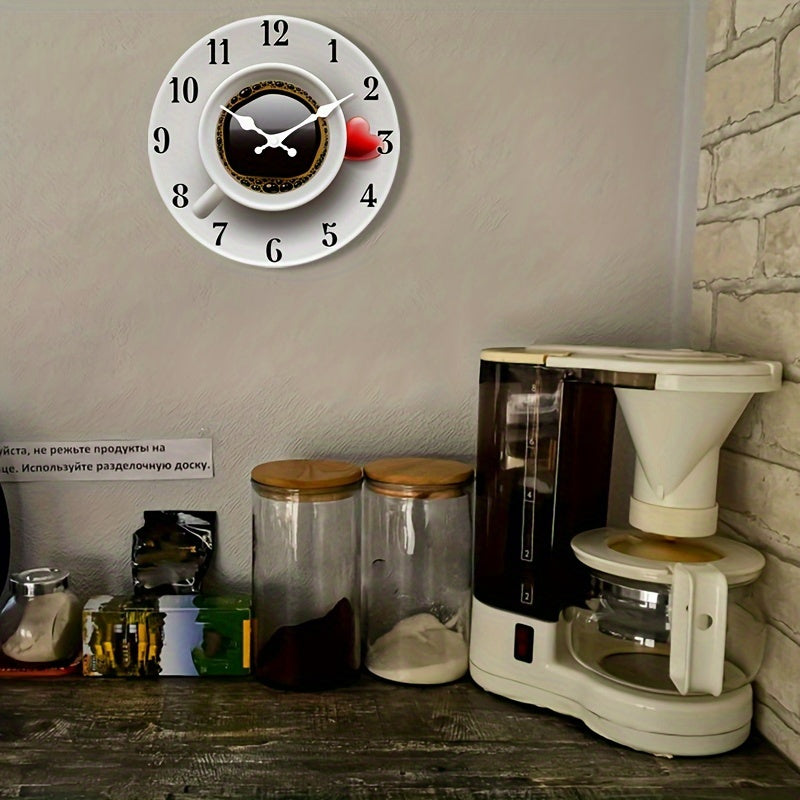 Wooden Wall Clock 10/12 Inch Non-Ticking Circular Decor for Living Room Kitchen Bedroom