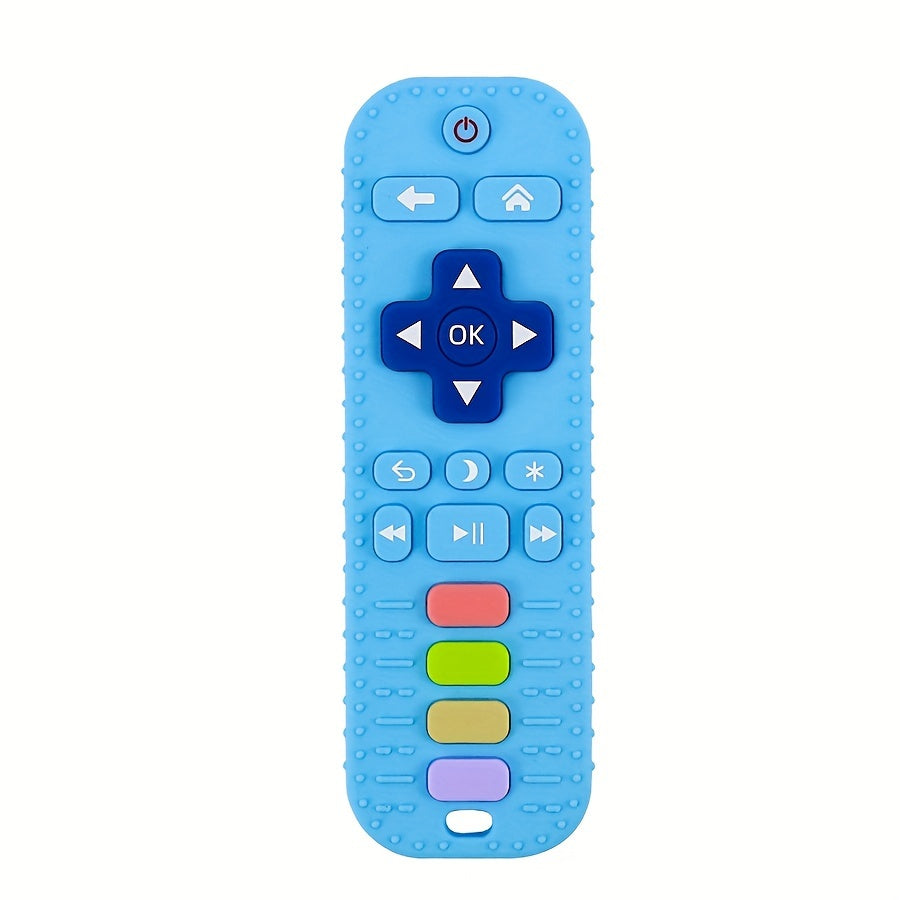 Baby Teether Silicone Remote Control Shape BPA-Free Multi-Color for Ages 0-3