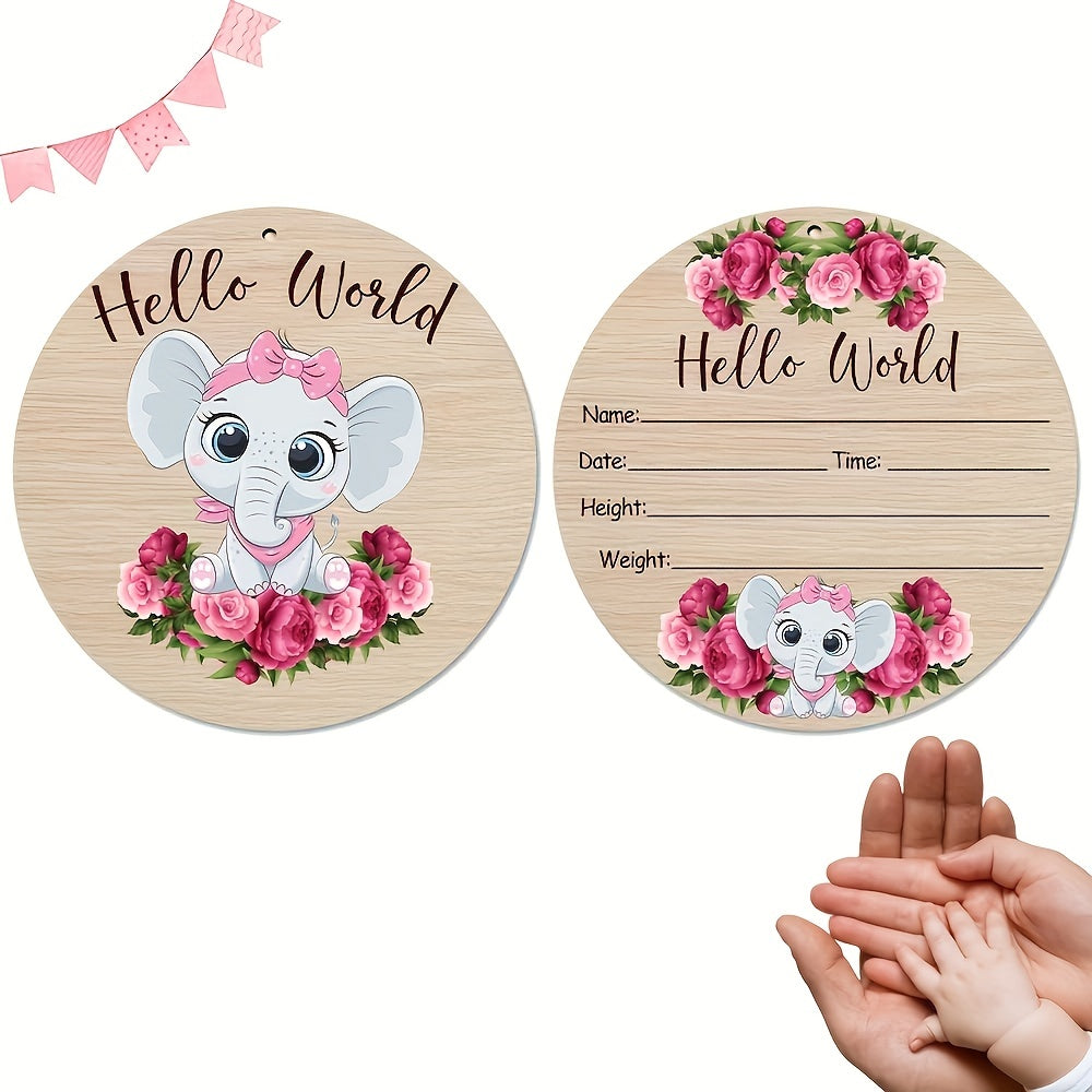 Personalized Wooden Announcement Sign for Kids Hospital Visits Baby Name Reveal Wall Decor