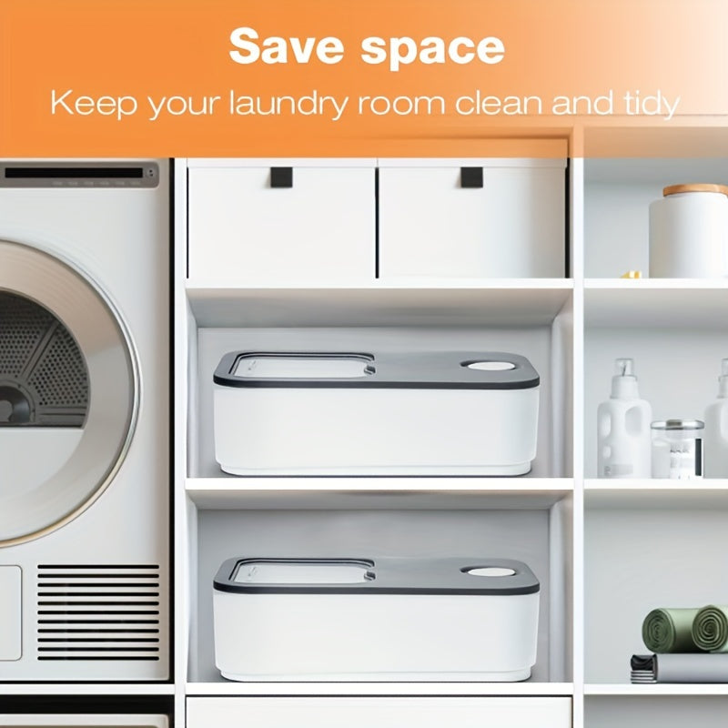 Large Capacity Laundry Pod Storage Container with Sliding Lid for Laundry Room Organization