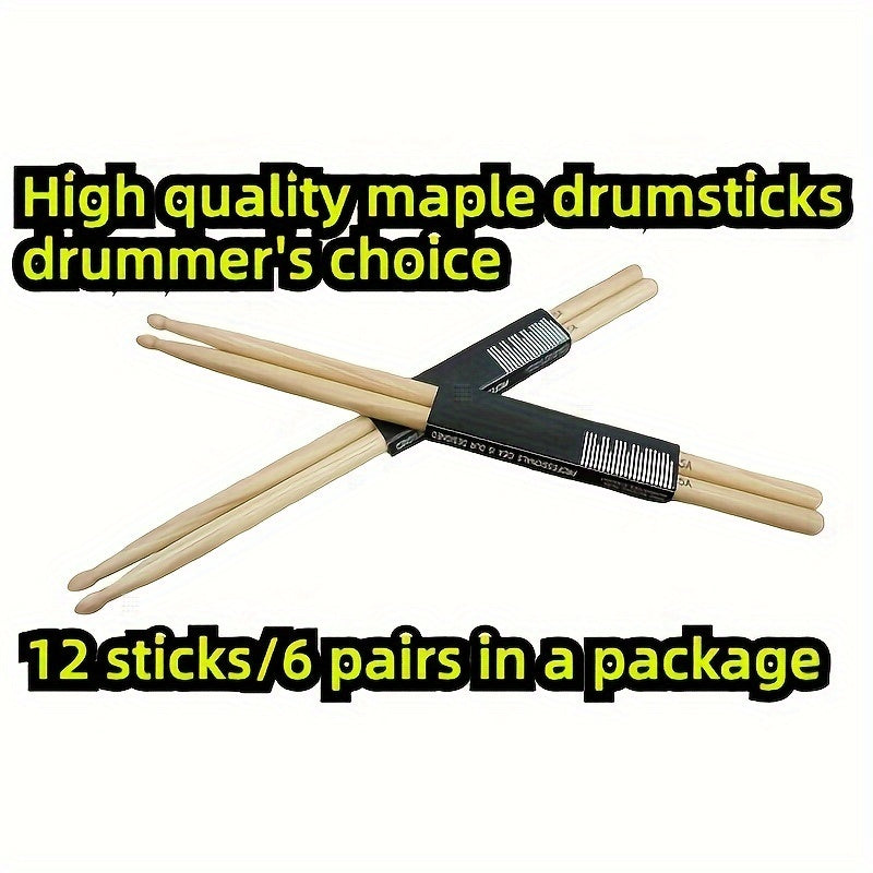 Maple Drumsticks 5A 7A 16in 15.5in Practice Jazz DIY Professional