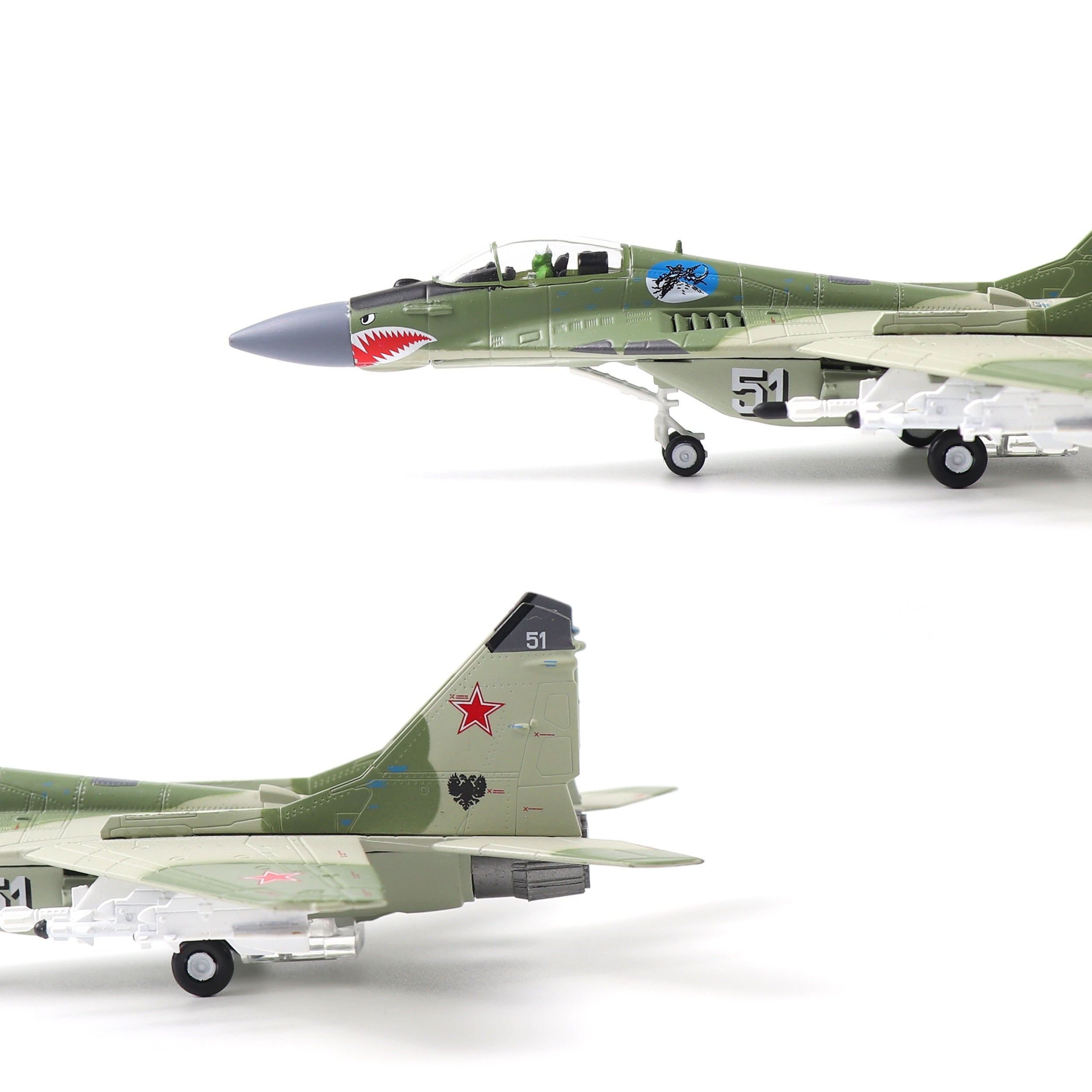 Модель самолета Mig-29 из сплава масштаба 1/100 для коллекционеров и подарков