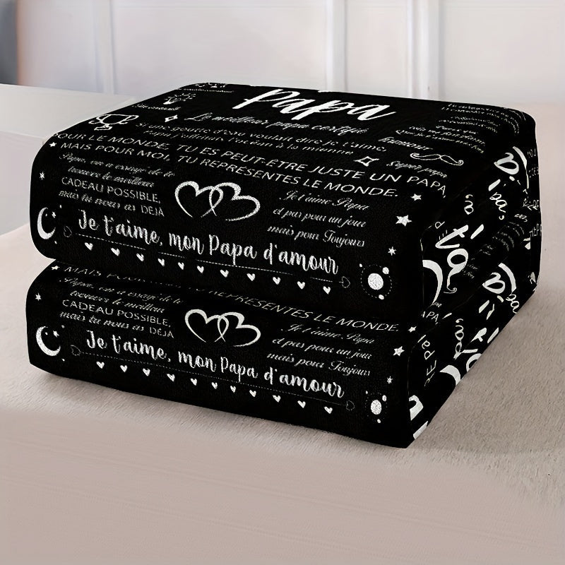 Double-Sided Flannel Cooling Blanket Small Throw Gift for Dad