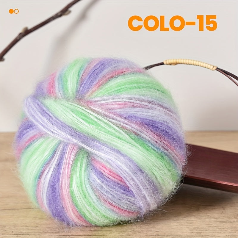 Gradient Wool Yarn 2 Bundles 100g 350m Multicolor Horse Sea for Knitting Scarves Hats