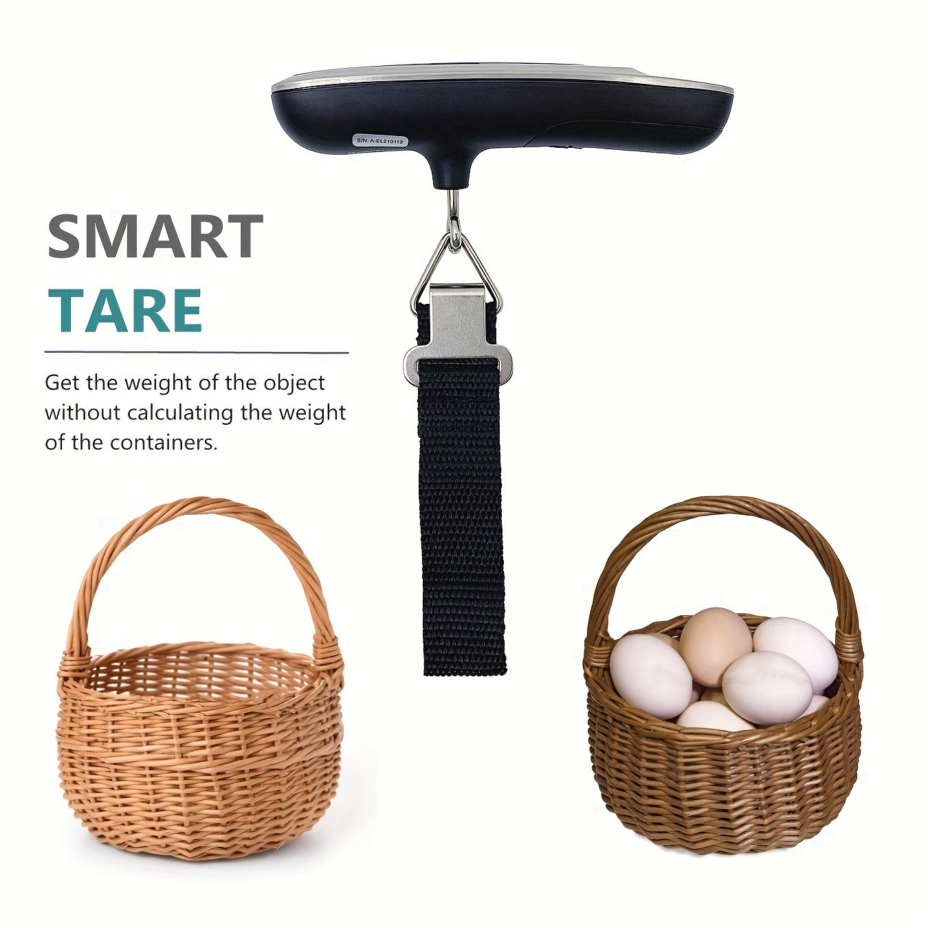 Цифровые весы для багажа с грузоподъемностью 110 фунтов и подсветкой LCD, портативный инструмент для взвешивания багажа во время путешествий