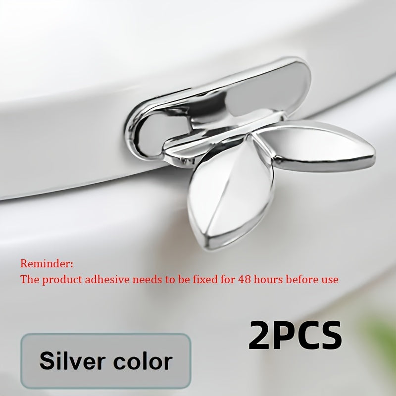 Plastic Toilet Seat Lifter Set with High-Gloss Finish Self-Adhesive Reusable Household Accessory