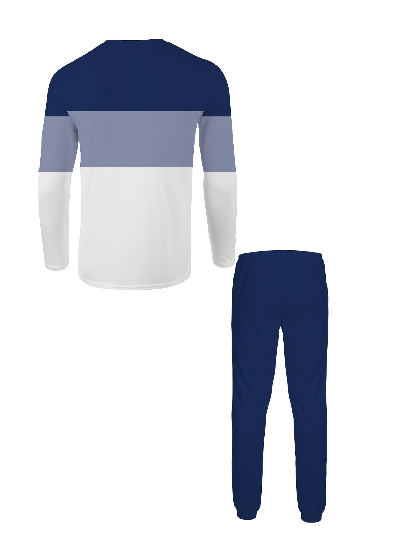 Men's Large Colorful Pattern Sweatshirt and Sweatpants Set for Autumn Winter Sportswear