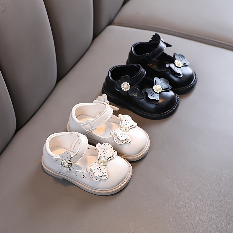 Girls Flat Shoes with Bow Knot Flowers for Spring and Fall