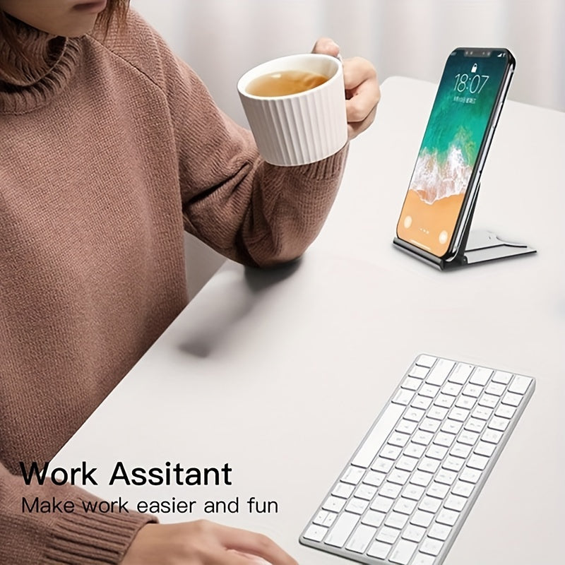 Square Folding Phone Holder Pack of 1 2 or 4 ABS Portable Travel Stand for Smartphones and Tablets