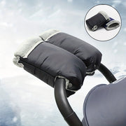 Unisex Windproof Waterproof Gloves with Plush Lining for Stroller Outings