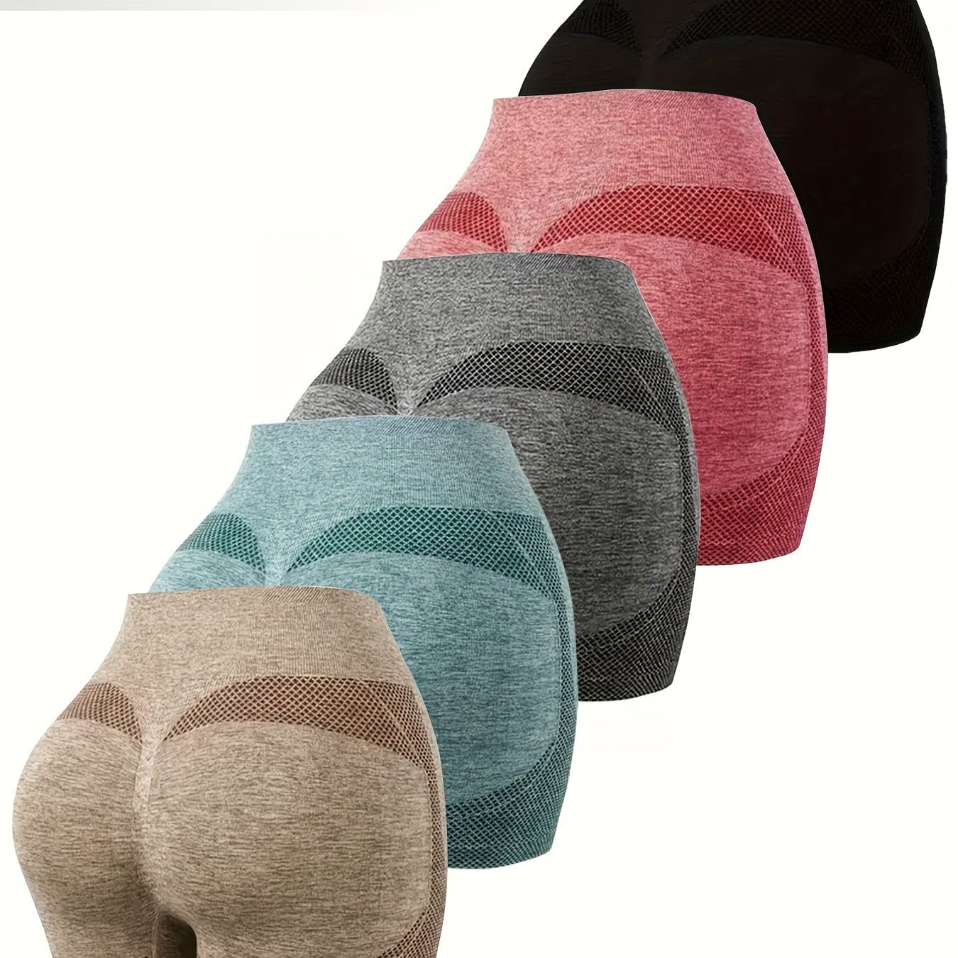 Высокая талия, дышащие эластичные йога-штаны для женщин с подъемом бедер