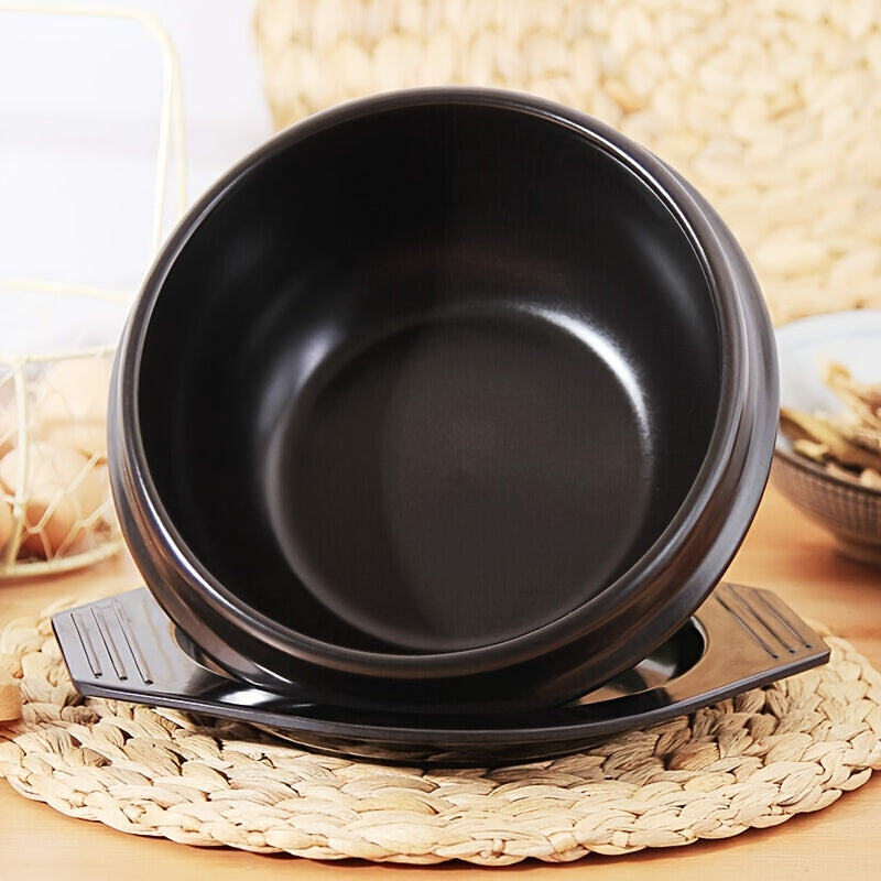 Ceramic Donabe Pot with Tray for Cooking Stew Soup and BBQ
