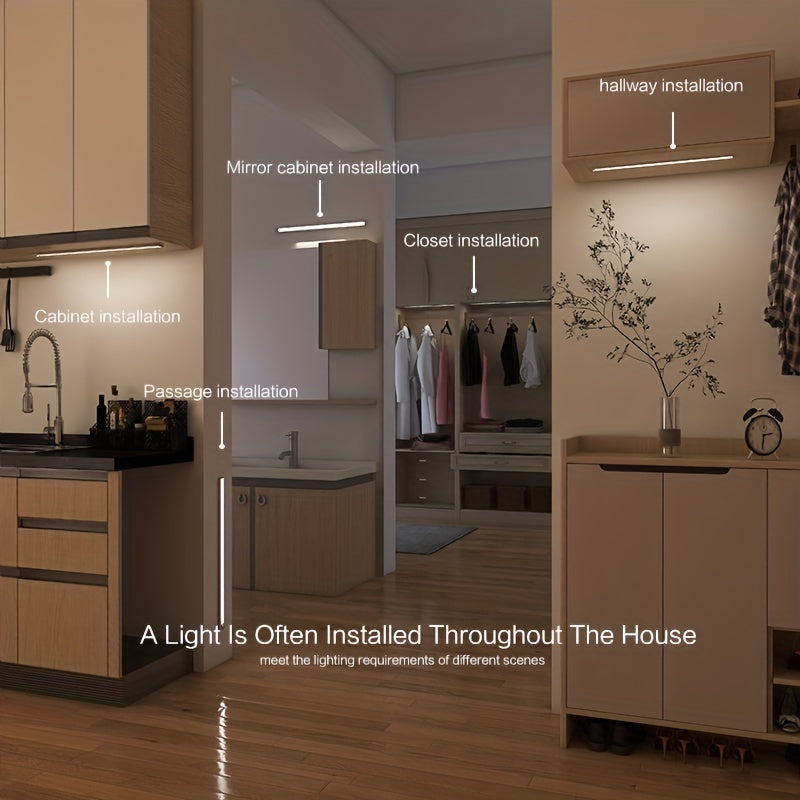 LED Motion Sensor Cabinet Lights Rechargeable USB Battery Powered for Home Use