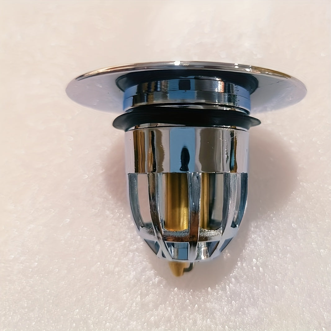 Vannaxonani yopadigan to'siq, 1.06-1.80 dyuymli quvurlar uchun, pop-up filtri va sochlarni ushlovchi bilan