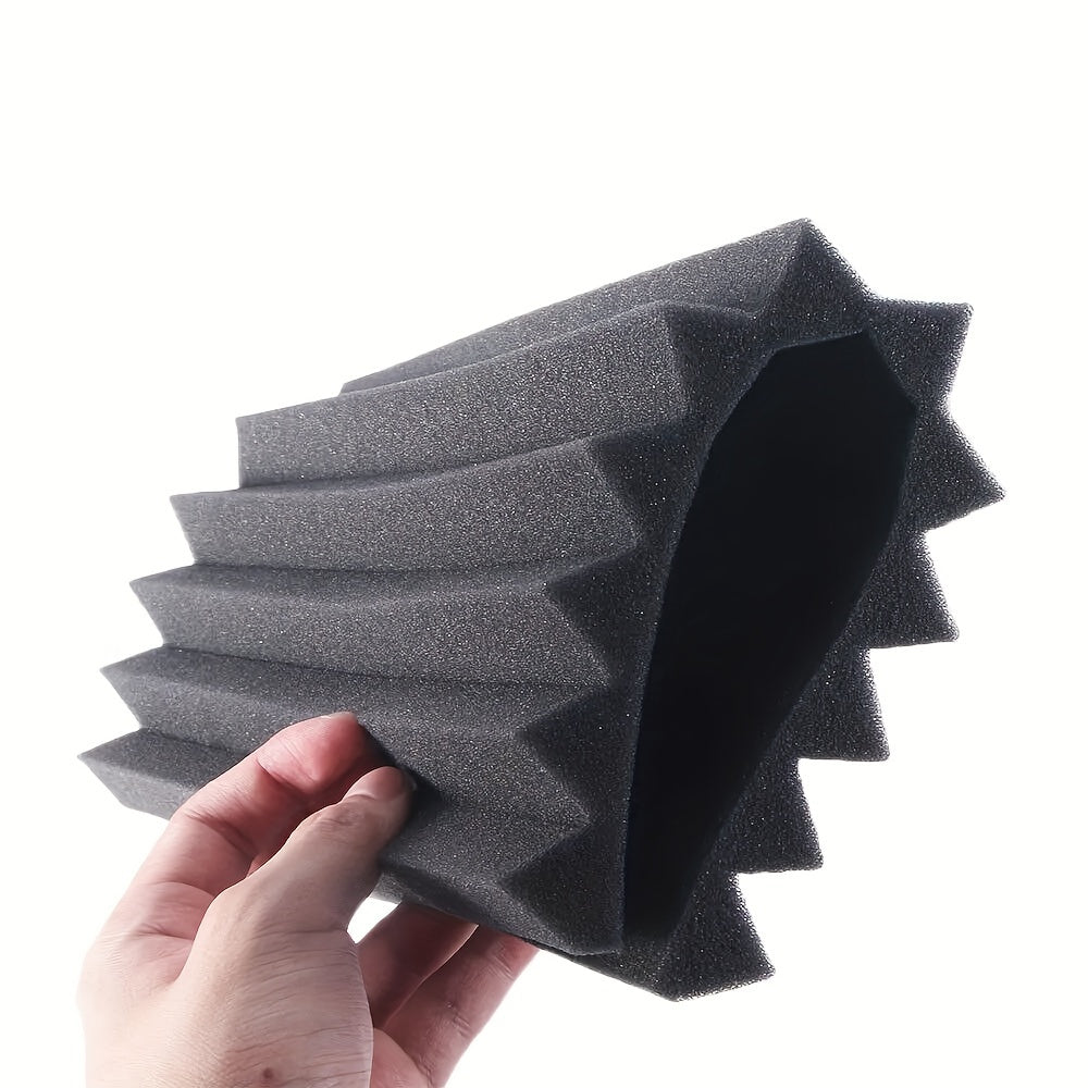 Juego de 12 paneles de espuma acústica negra de 2.54cm x 30.48cm para absorción de sonido y reducción de reverberación