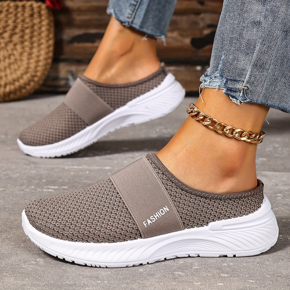 Women's White Black Breathable Mesh Sneakers for Summer Casual Walking