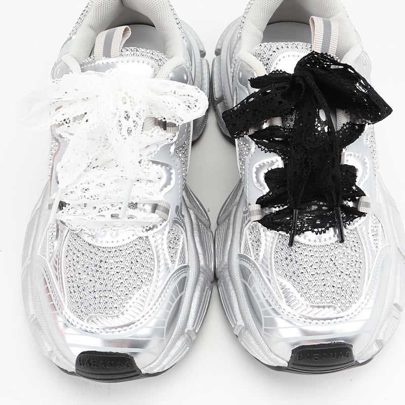 Women's Lace Shoes Stylish Comfortable Azules Pair