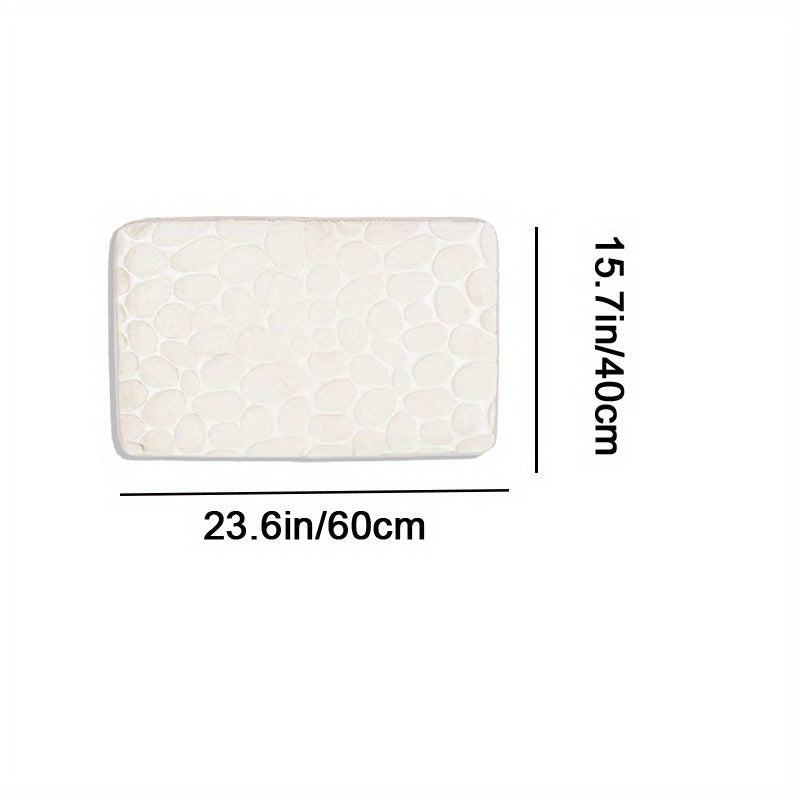 Conjunto de alfombrillas de baño antideslizantes en relieve con espuma viscoelástica, absorbentes y de secado rápido