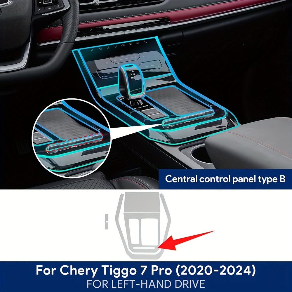For Men TPU Interior Film for Chery Tiggo 7 Pro Center Console Rear Screen Scratch-Resistant Waterproof