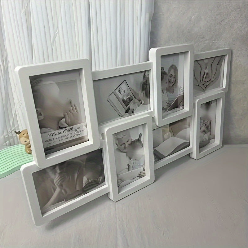 Стильная коллажная рамка для фотографий для семейных и кино-воспоминаний - Полированный пластиковый финиш, овальная форма, горизонтальная ориентация - Мульти-фото выставка на стене для подростков и взрослых 14+