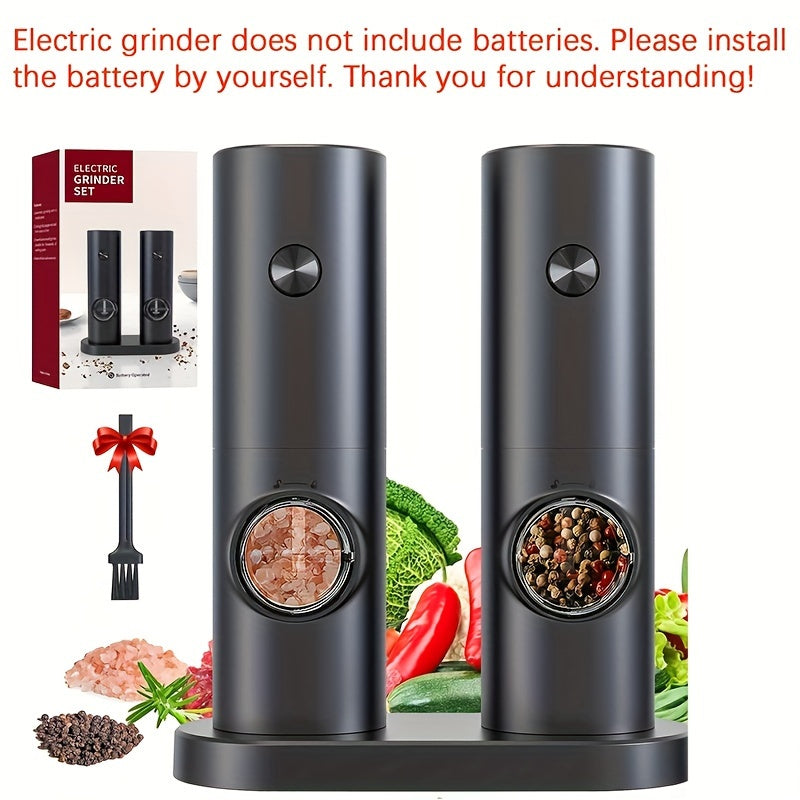 Electric Salt And Pepper Grinder Set With LED Light Adjustable Coarseness
