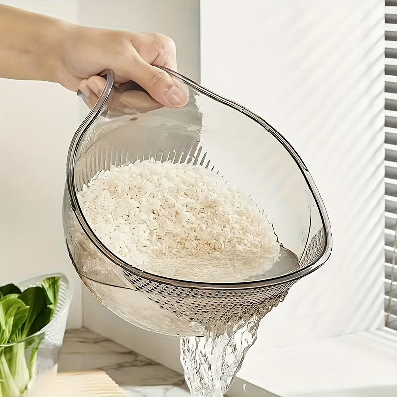 Plastic Kitchen Strainer Basket for Rinsing Grains Fruits and Vegetables