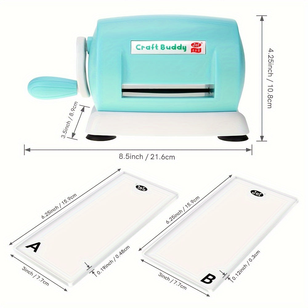 Máquina de troquelado y embossing para álbumes de recortes con 5 colores y almohadillas de acrílico A B