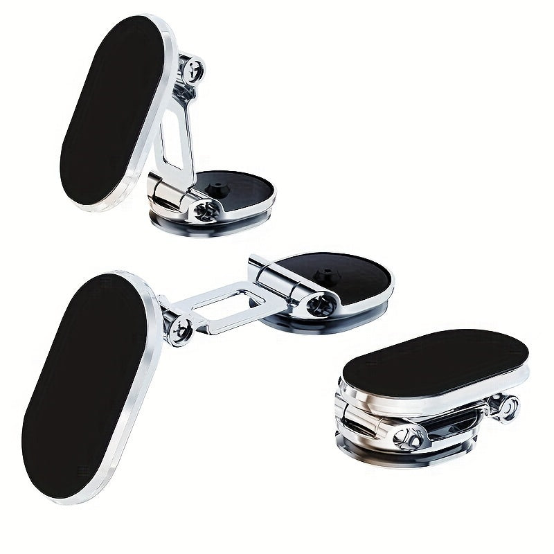Universal Magnetic Car Phone Holder with 360° Rotation and Retractable Dashboard Mount