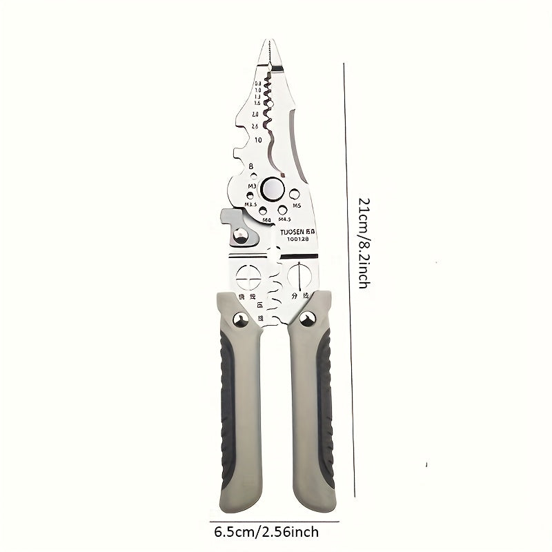 Водонепроницаемый, ржавчинеустойчивый и многофункциональный стриппер для проводов для строительных площадок, сборка не требуется.