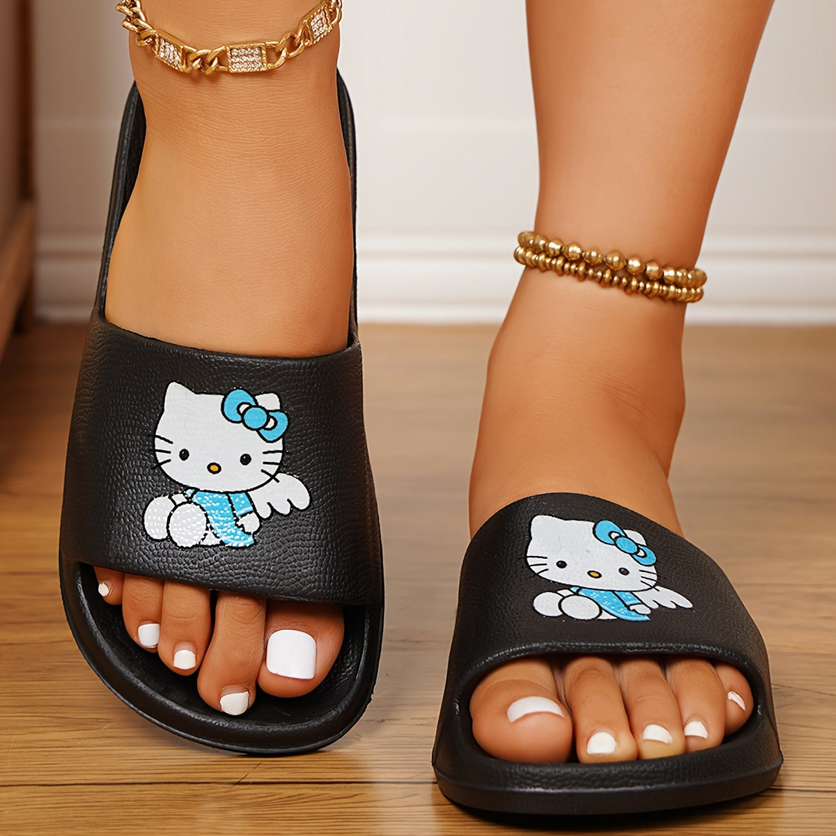 Women's Summer Slip-On Sandals with Cushioned EVA Sole and Open Toe