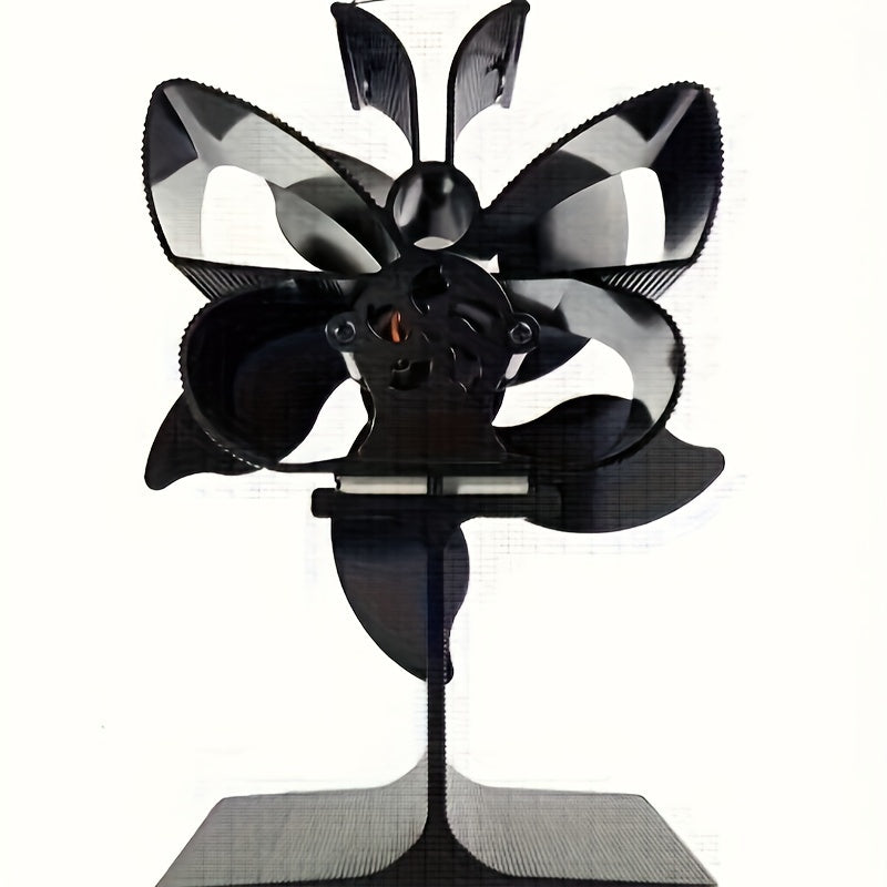 Zamonaviy 5-pichoqli kapalak shaklidagi pechka ventilyatori, mustahkam I-shaklidagi asos bilan - oson ko'chirish mumkin, alyuminiydan tayyorlangan, havo oqimini yaxshilaydi, elektr energiyasini talab qilmaydi, uy dekorini yaxshilash uchun ideal.