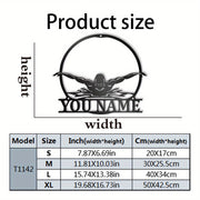 Cast Iron Wall Art with Customized Name Butterfly Stroke Design for Home and Nursery Decor