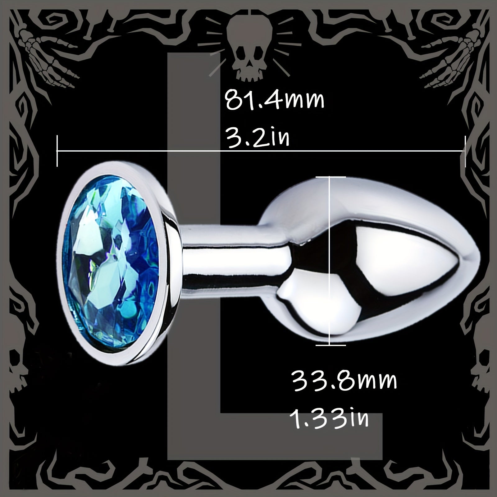 Adult Female Male Couple Stainless Steel Anal Plug with Rose Gem Beads
