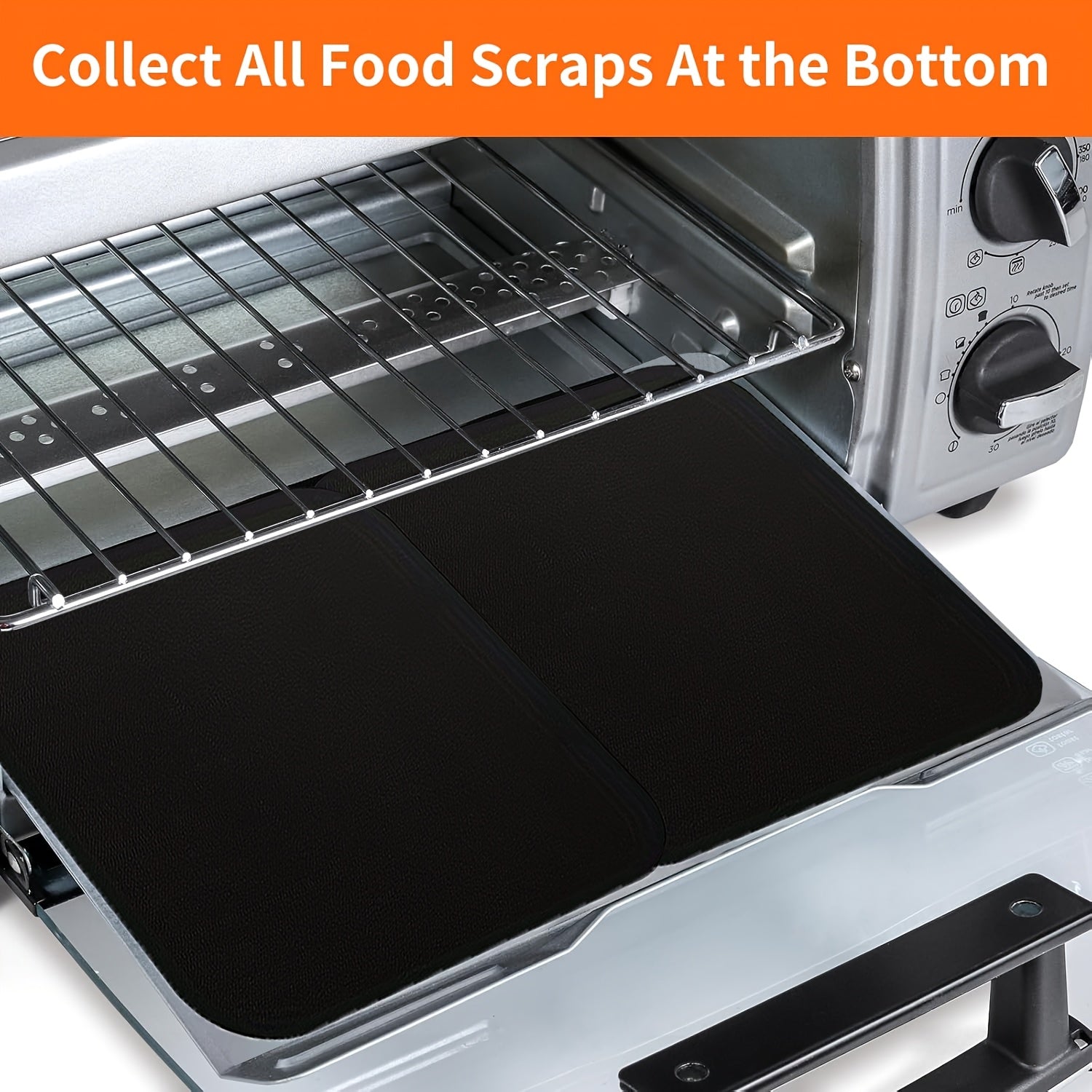 Set of 2 or 4 Non-Stick Reusable Oven Mats for 12-Inch Square Air Fryers Microwave Safe Easy to Clean