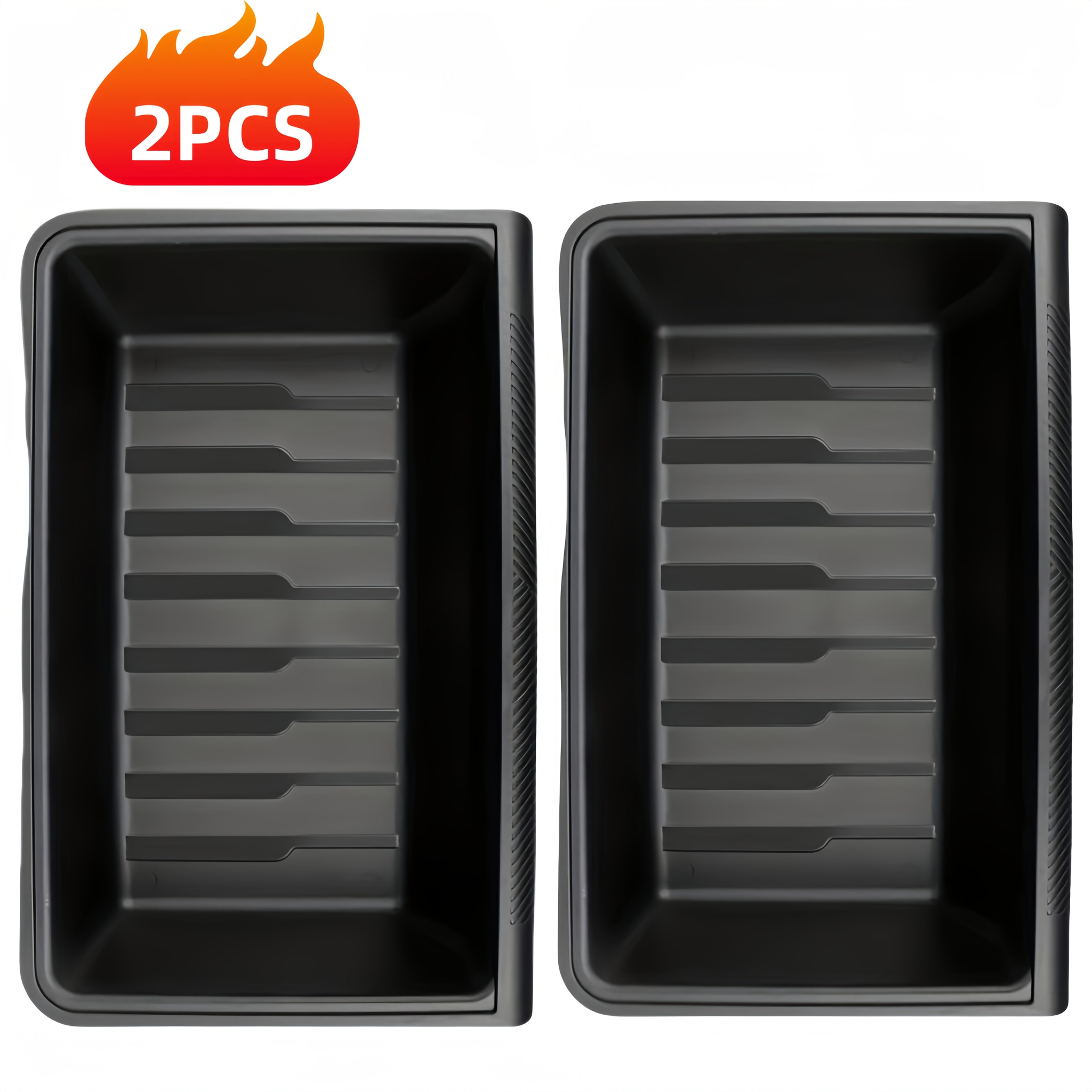 2-комплект водонепроницаемых резиновых органайзеров для хранения под сиденьем для Tesla Model Y