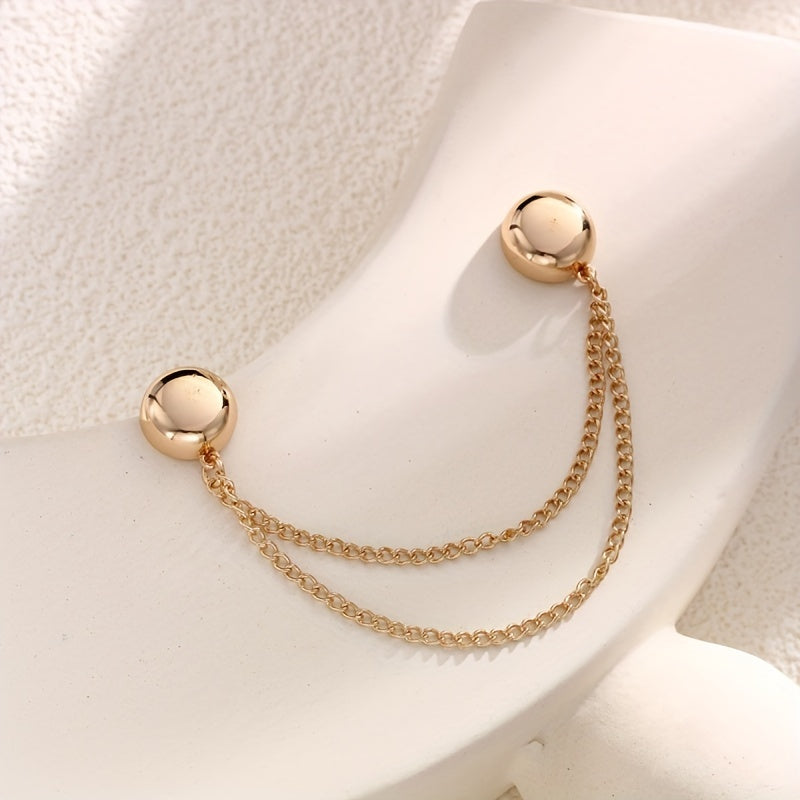 Магнитные штаны и зажимы для манжет, регулируемые сплавные застежки для брюк и рубашек, золотые