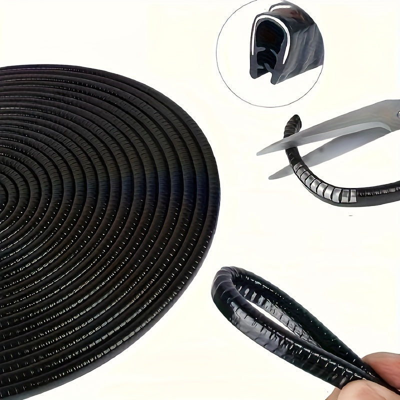 12m U-shakl kauchuk avtomobil eshigi chetini himoya qilish uchun qopqog'i va yelimli chiziq