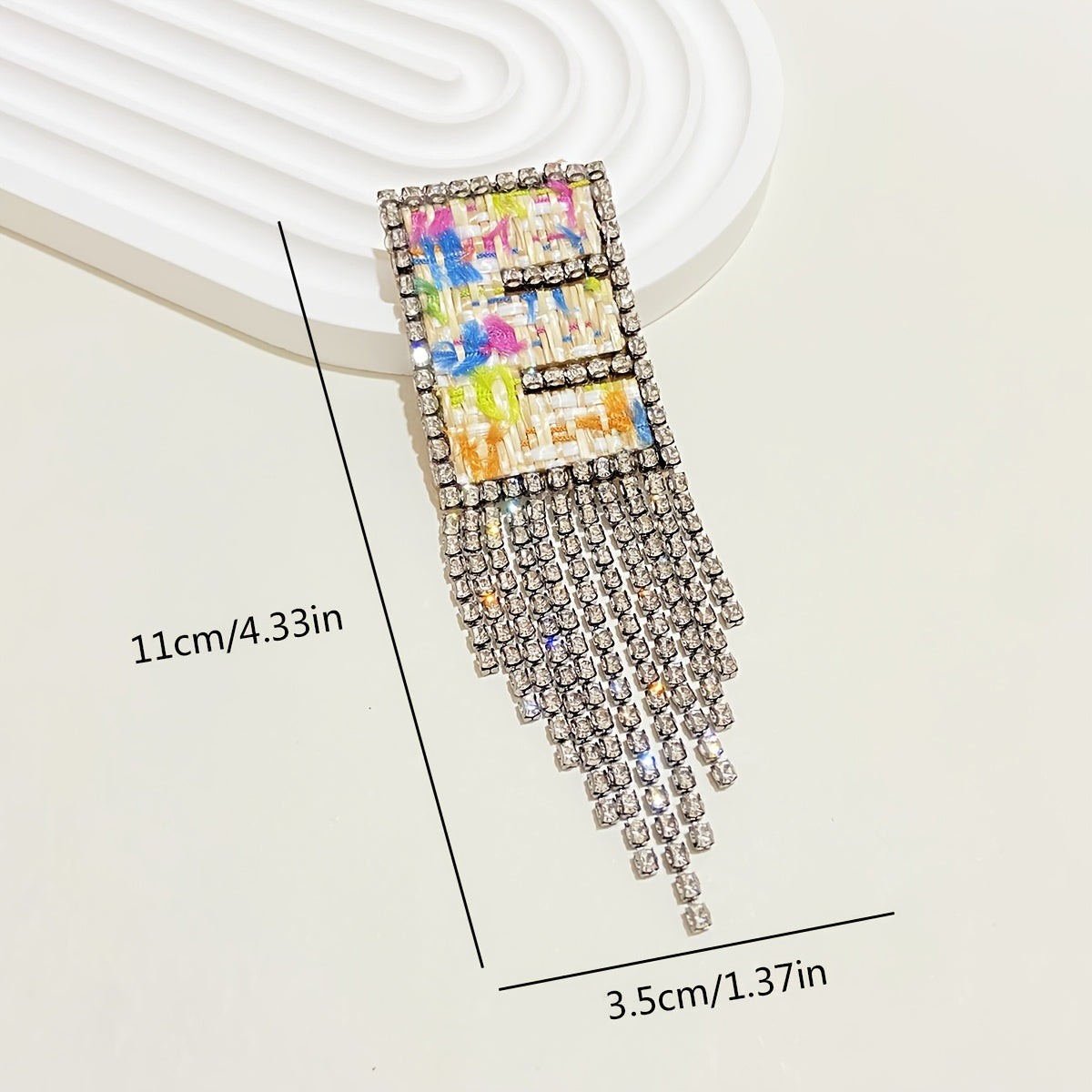 Women's Rhinestone Letter Brooch Irregular Woven Design Jewelry