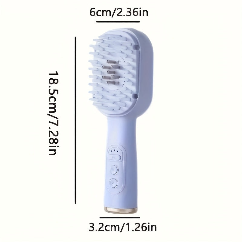 USB Rechargeable Scalp Massager Comb with Oil Control and Itch Relief in Purple