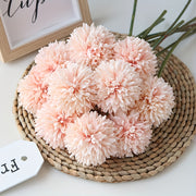 20 Pieces White Artificial Chrysanthemum Bouquet Polyester Flowers for Home Decor Weddings Parties